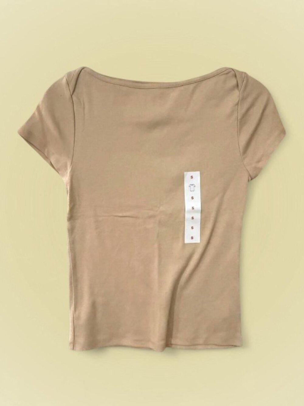Tan Snug Boatneck Shirt